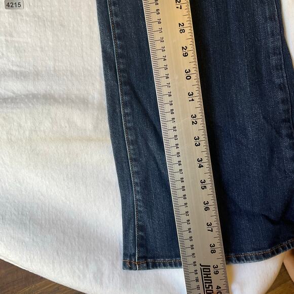 Lucky Brand Women Flared Jeans Sofia Boot size 12 / 31 R Blue Mid Rise Stretch - Picture 3 of 11